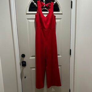 MARINA Vibrant Red Jumpsuit